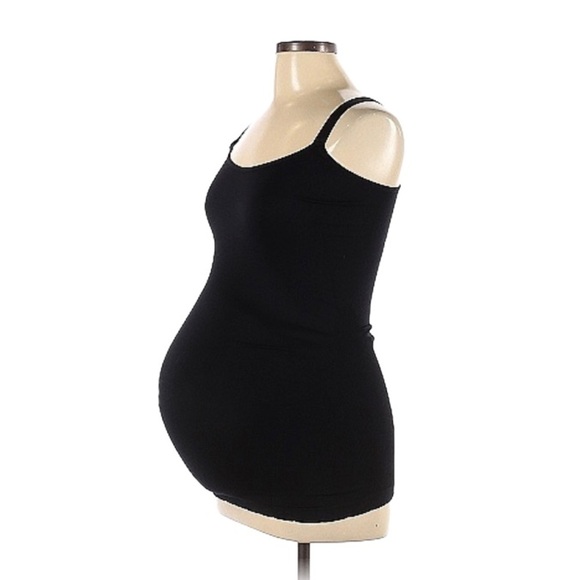 {Kathy Maternity} Solid Black Tank Top with adjustable 2 way wear straps - Picture 1 of 8